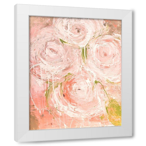Vintage Rose White Modern Wood Framed Art Print by Ashley, Erin