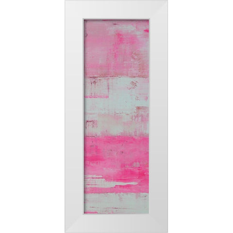 Panels in Pink I White Modern Wood Framed Art Print by Ashley, Erin