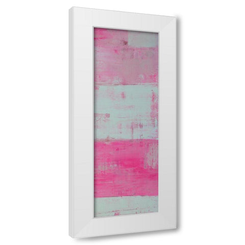 Panels in Pink II White Modern Wood Framed Art Print by Ashley, Erin
