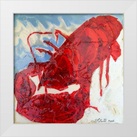 Brilliant Maine Lobster II White Modern Wood Framed Art Print by Ferrell, Erin McGee