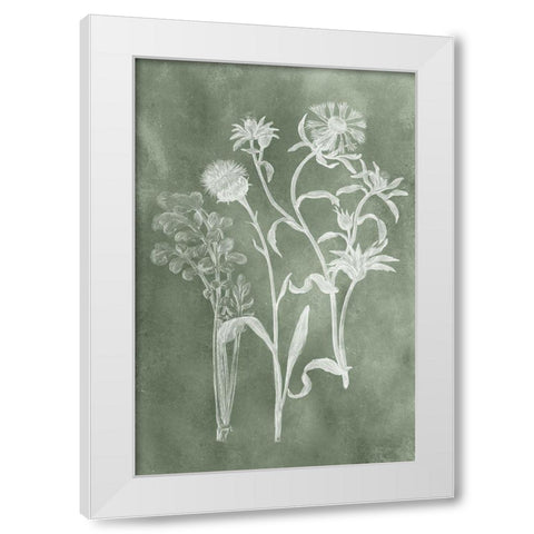 Sage Impressions II White Modern Wood Framed Art Print by Vision Studio