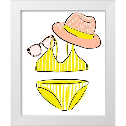 Soak up the Sun I White Modern Wood Framed Art Print by Blanckslate