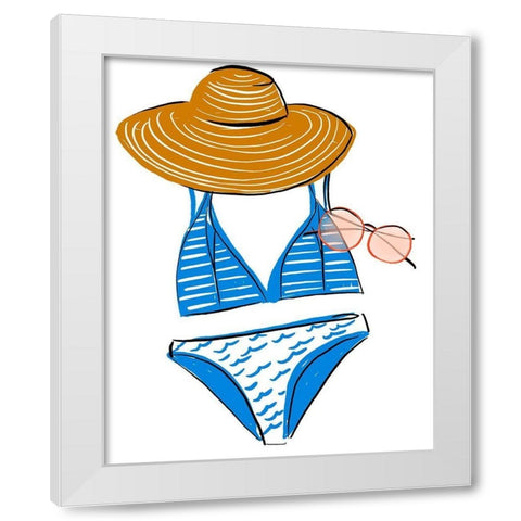 Soak up the Sun II White Modern Wood Framed Art Print by Blanckslate