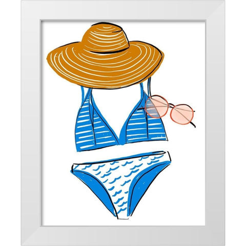 Soak up the Sun II White Modern Wood Framed Art Print by Blanckslate