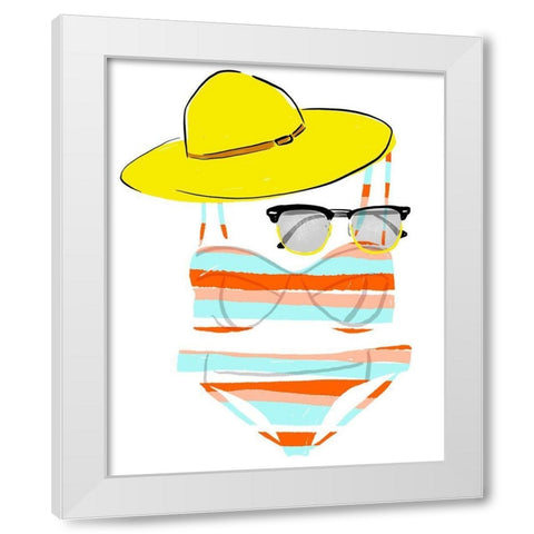 Soak up the Sun III White Modern Wood Framed Art Print by Blanckslate