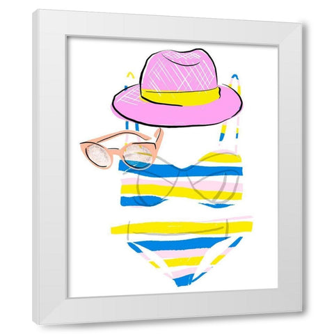 Soak up the Sun IV White Modern Wood Framed Art Print by Blanckslate