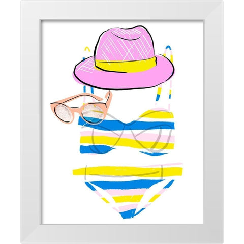 Soak up the Sun IV White Modern Wood Framed Art Print by Blanckslate