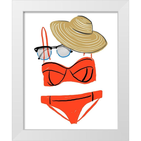 Soak up the Sun V White Modern Wood Framed Art Print by Blanckslate