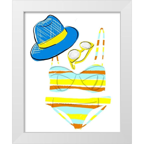 Soak up the Sun VI White Modern Wood Framed Art Print by Blanckslate