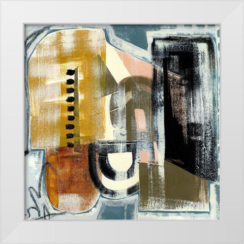 Modern Geo Abstract I White Modern Wood Framed Art Print by Daavettila, Tara