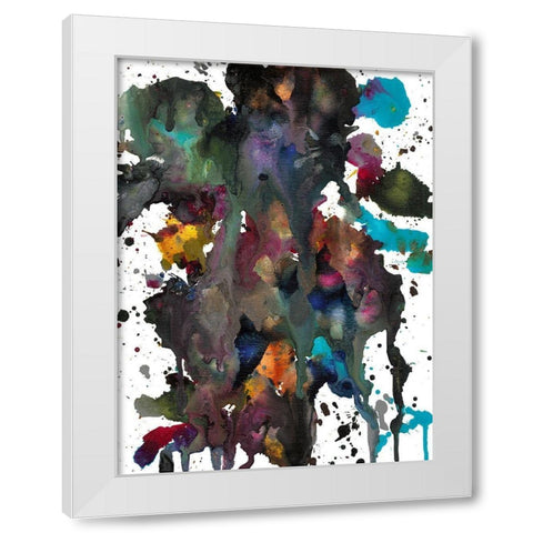 Color Blast I White Modern Wood Framed Art Print by Fuchs, Jodi
