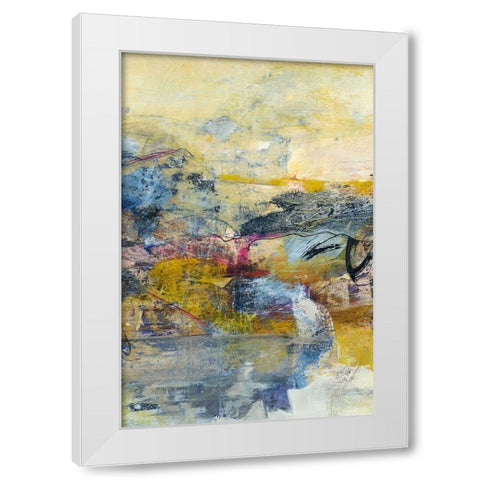 Textured Triptych II White Modern Wood Framed Art Print by Fuchs, Jodi