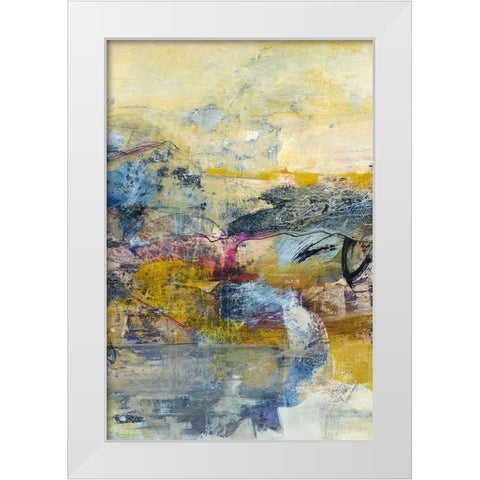 Textured Triptych II White Modern Wood Framed Art Print by Fuchs, Jodi