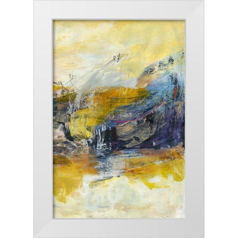 Textured Triptych III White Modern Wood Framed Art Print by Fuchs, Jodi