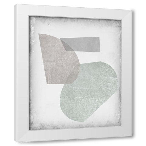 Soft Shapes I White Modern Wood Framed Art Print by Goldberger, Jennifer