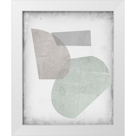 Soft Shapes I White Modern Wood Framed Art Print by Goldberger, Jennifer