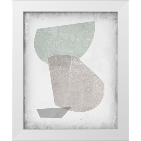 Soft Shapes II White Modern Wood Framed Art Print by Goldberger, Jennifer