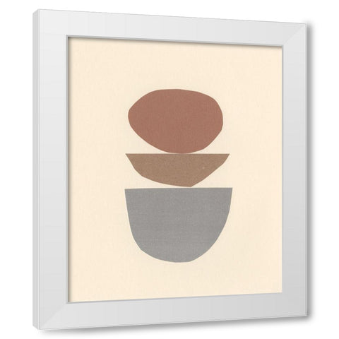 Neutral Sculpt IV White Modern Wood Framed Art Print by Stramel, Renee W.