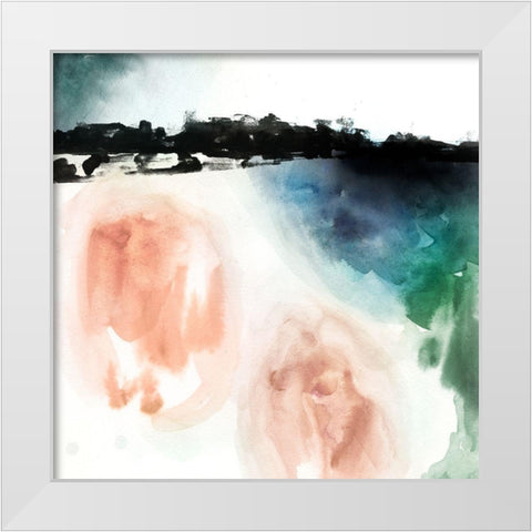 Boundary Sound II White Modern Wood Framed Art Print by Borges, Victoria