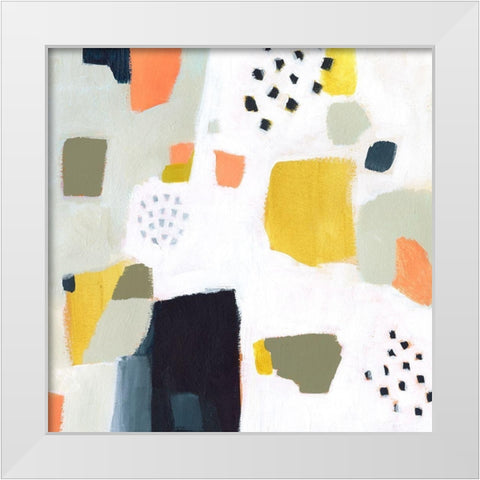 Spangle I White Modern Wood Framed Art Print by Borges, Victoria