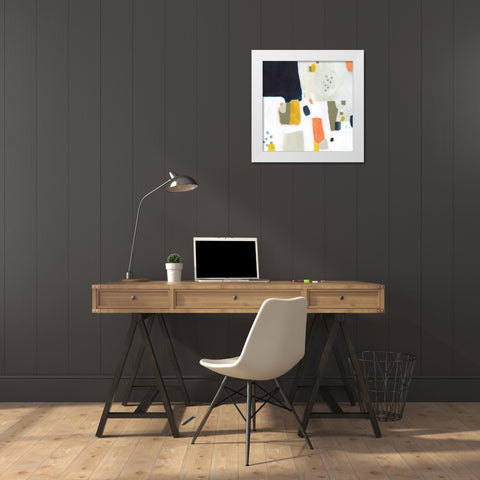 Spangle II White Modern Wood Framed Art Print by Borges, Victoria