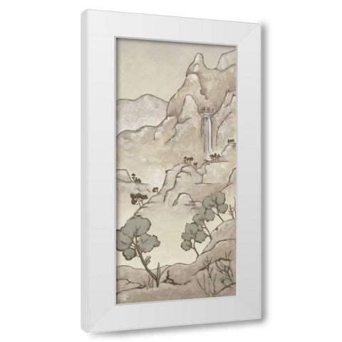 Non-Embellished Chinoiserie Landscape I White Modern Wood Framed Art Print by Zarris, Chariklia