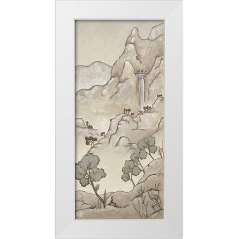 Non-Embellished Chinoiserie Landscape I White Modern Wood Framed Art Print by Zarris, Chariklia