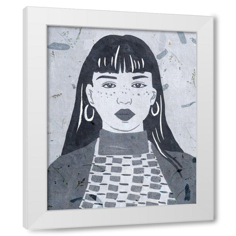 Night Portrait I White Modern Wood Framed Art Print by Wang, Melissa