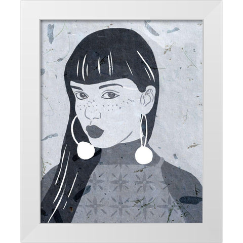 Night Portrait II White Modern Wood Framed Art Print by Wang, Melissa