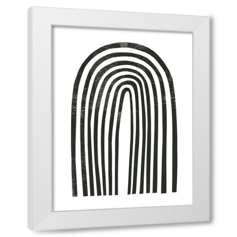 Arcobaleno Nero II White Modern Wood Framed Art Print by Scarvey, Emma