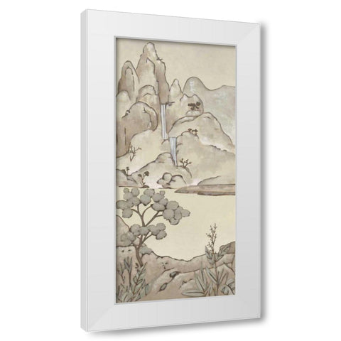 Non-Embellished Chinoiserie Landscape II White Modern Wood Framed Art Print by Zarris, Chariklia