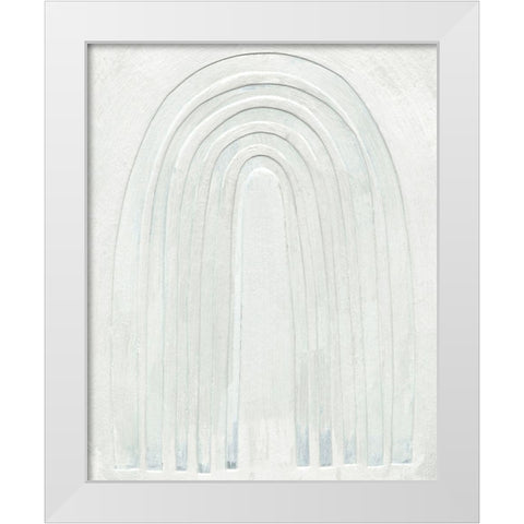 Arcobaleno Bianco I White Modern Wood Framed Art Print by Scarvey, Emma