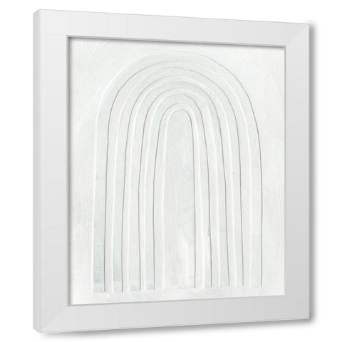 Arcobaleno Bianco II White Modern Wood Framed Art Print by Scarvey, Emma