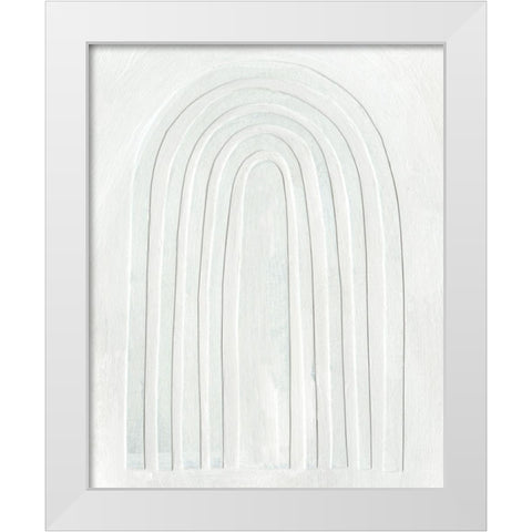 Arcobaleno Bianco II White Modern Wood Framed Art Print by Scarvey, Emma