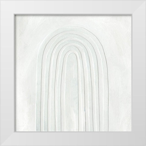Arcobaleno Bianco III White Modern Wood Framed Art Print by Scarvey, Emma