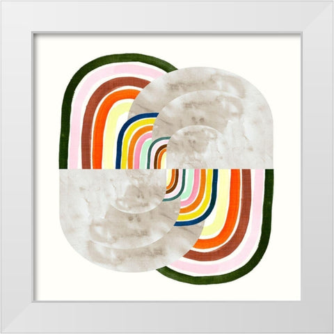On Repeat II White Modern Wood Framed Art Print by Borges, Victoria