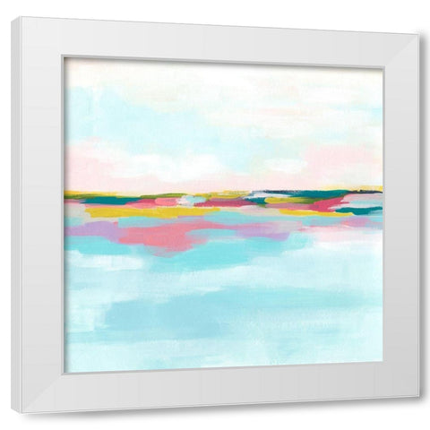 Rainbow Horizon I White Modern Wood Framed Art Print by Vess, June Erica