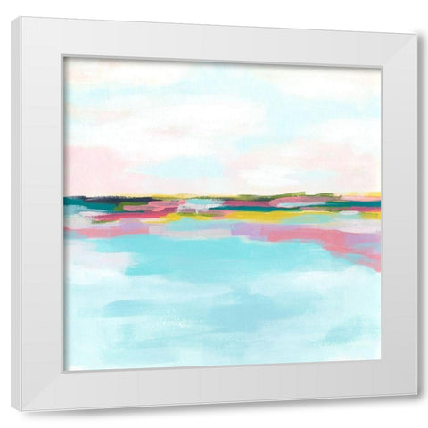 Rainbow Horizon II White Modern Wood Framed Art Print by Vess, June Erica