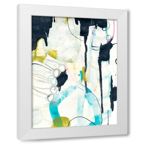 Graffiti Split I White Modern Wood Framed Art Print by Vess, June Erica