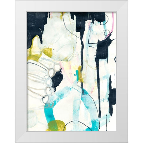 Graffiti Split I White Modern Wood Framed Art Print by Vess, June Erica