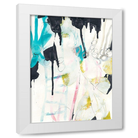 Graffiti Split II White Modern Wood Framed Art Print by Vess, June Erica