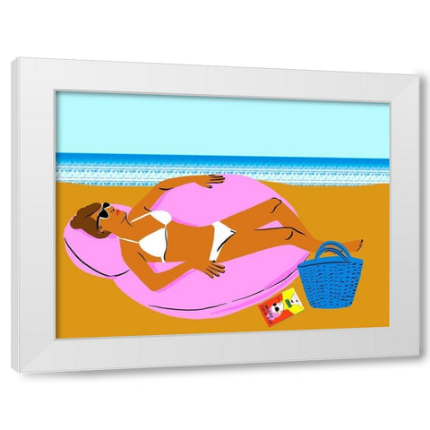 Beachy Keen I White Modern Wood Framed Art Print by Blanckslate