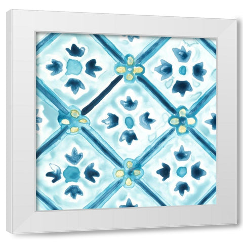 Medallion Medley II White Modern Wood Framed Art Print by Vess, June Erica