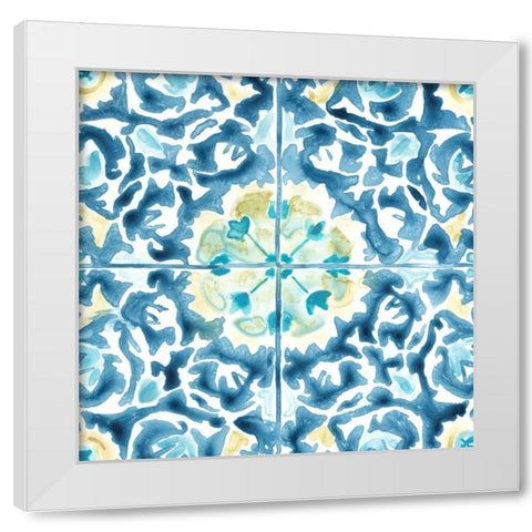 Medallion Medley IV White Modern Wood Framed Art Print by Vess, June Erica