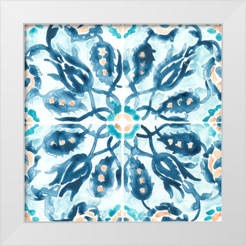 Medallion Medley VI White Modern Wood Framed Art Print by Vess, June Erica