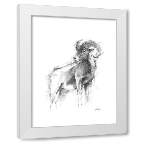 Western Animal Sketch III White Modern Wood Framed Art Print by Harper, Ethan
