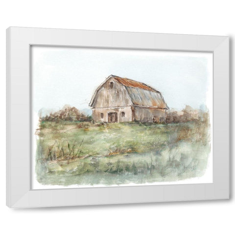 Tin Roof Barn II White Modern Wood Framed Art Print by Harper, Ethan