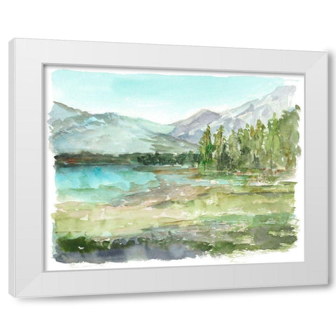 Plein Air Reservoir I White Modern Wood Framed Art Print by Harper, Ethan