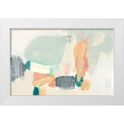 Confetti Shapes II White Modern Wood Framed Art Print by Goldberger, Jennifer