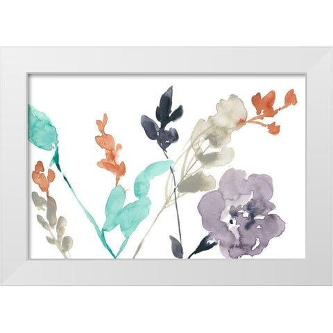 Flowers in Fall II White Modern Wood Framed Art Print by Goldberger, Jennifer